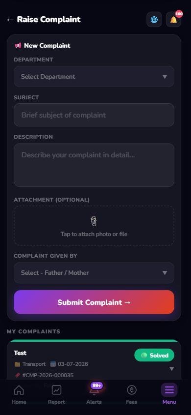 Raise complaint